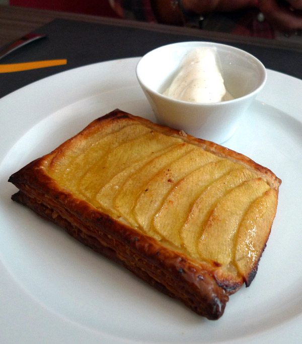 Restaurant Crom' Exquis : Tarte aux pommes glace vanille