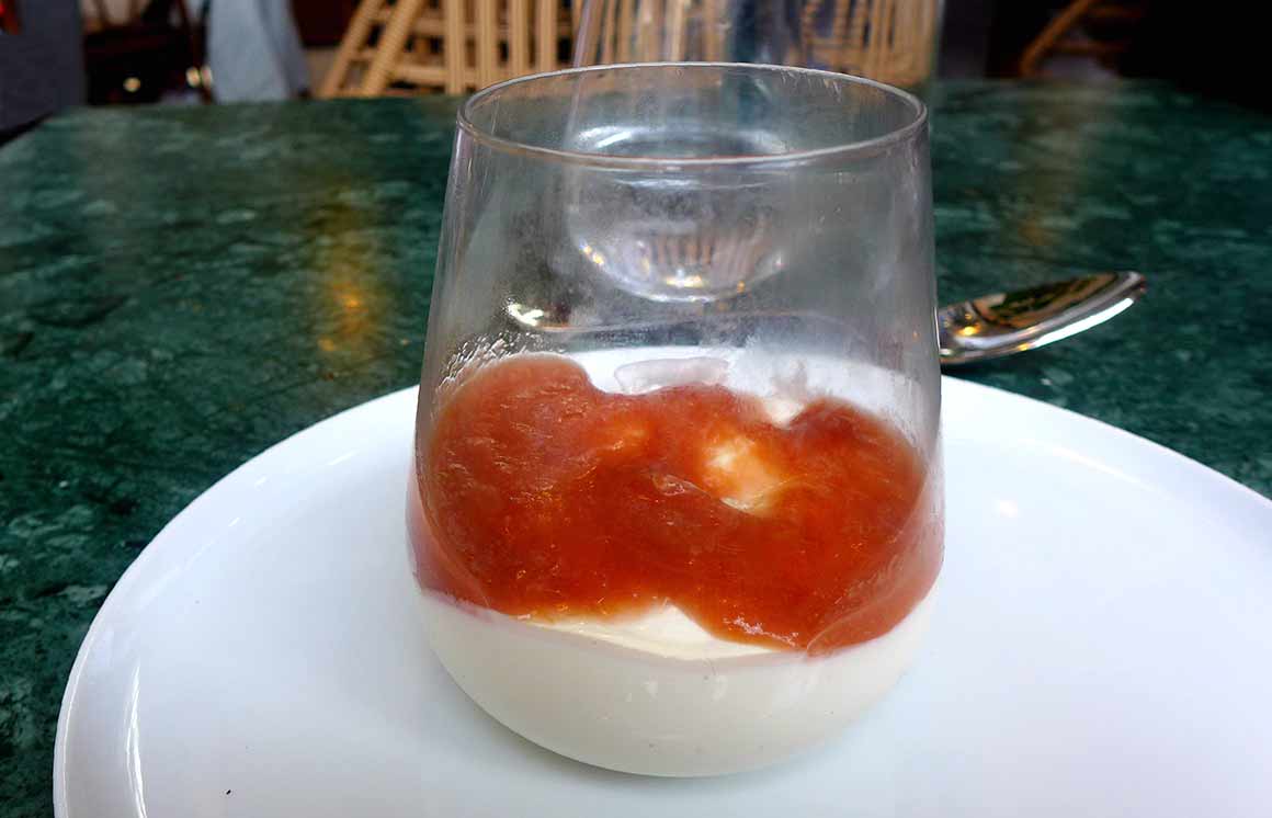 Restaurant Daroco, panna cotta