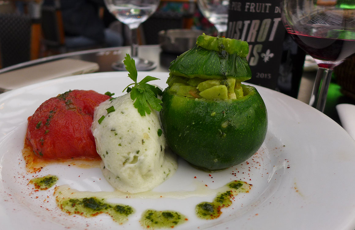 Bistrot VALOIS : Tomate et courgette 