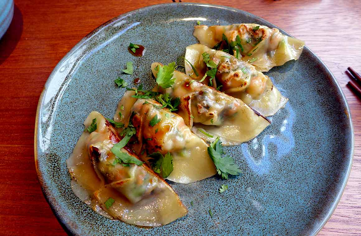 Restaurant Blueberry Steam Bar : Gyoza Kanabo