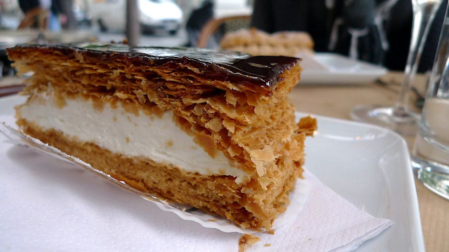 Pâtisserie Dominique Saibron, Le mille-feuilles au caramel 