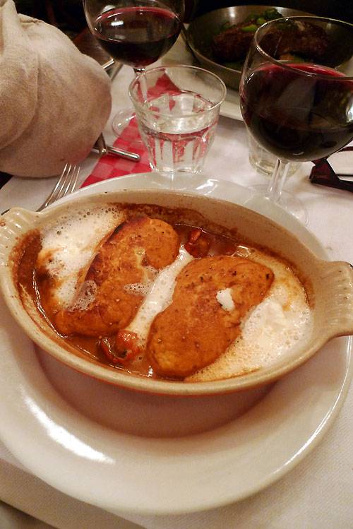 Restaurant aux Lyonnais, quenelles à la lyonnaise