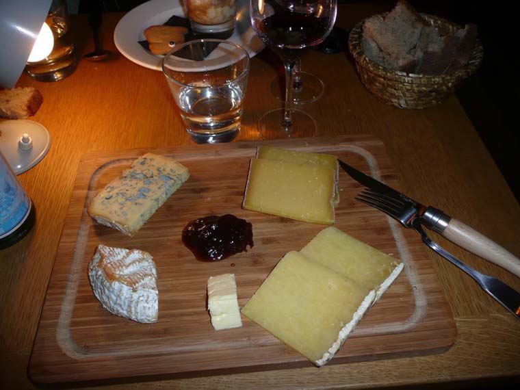 Restaurant Glou, assortiment de fromages