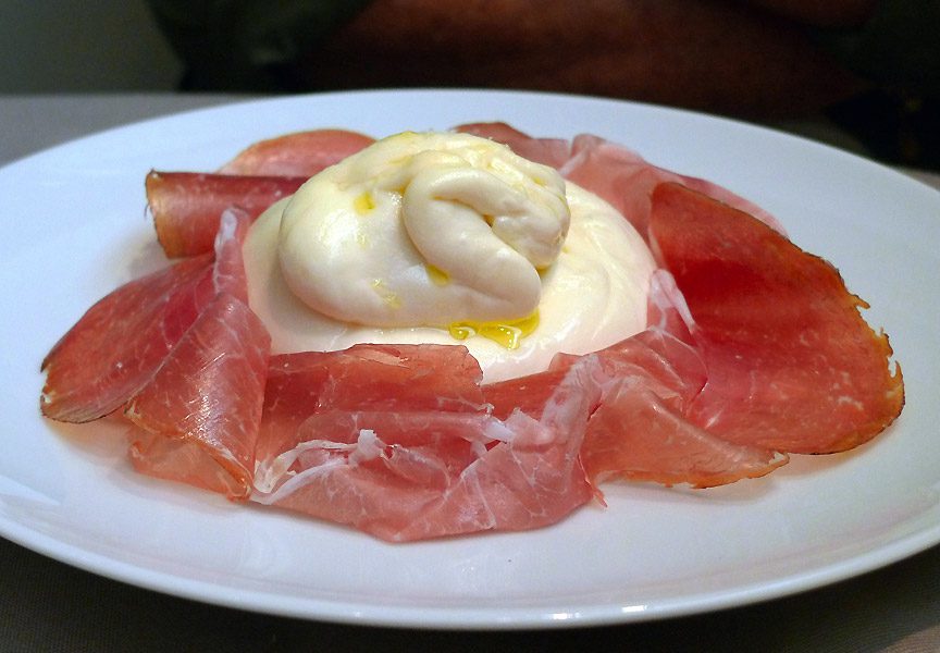 Restaurant Guy Martin Italia : Burrata del Puglie et Culatello