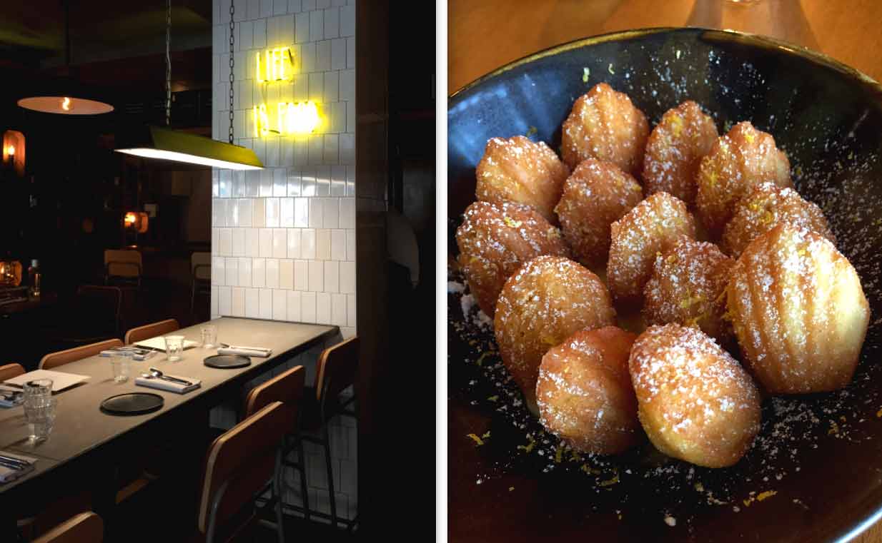 La table d'hôtes et les petites madeleines