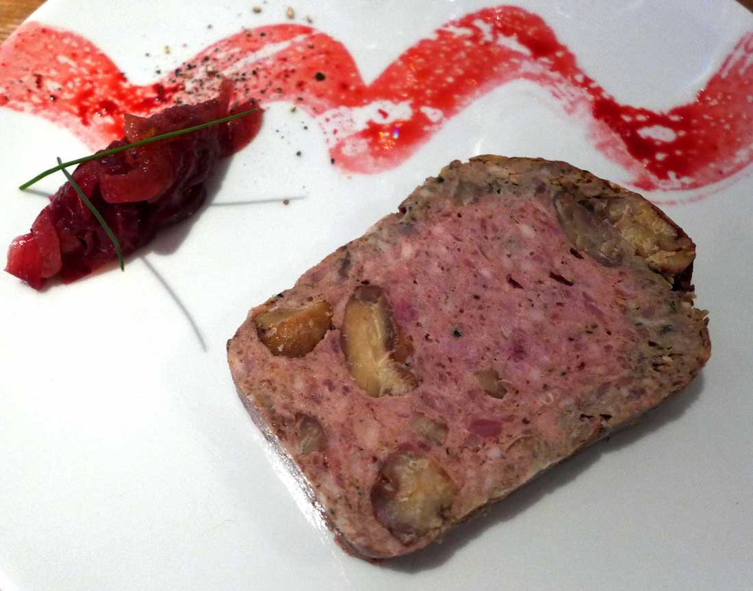 Restaurant Juste Le Zinc : Terrine de faisan