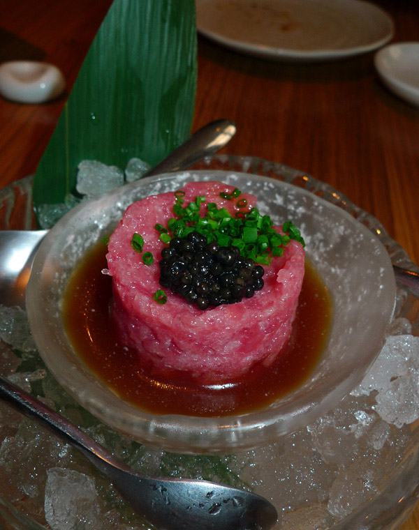 Restaurant Kinugawa, tartare de thon au caviar