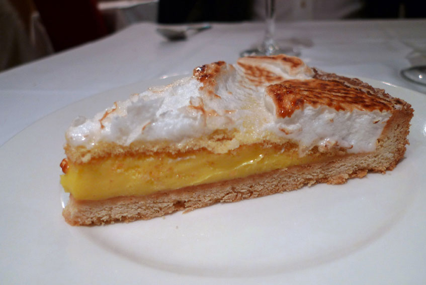 Restaurant La Corte, tarte au citron meringuée 