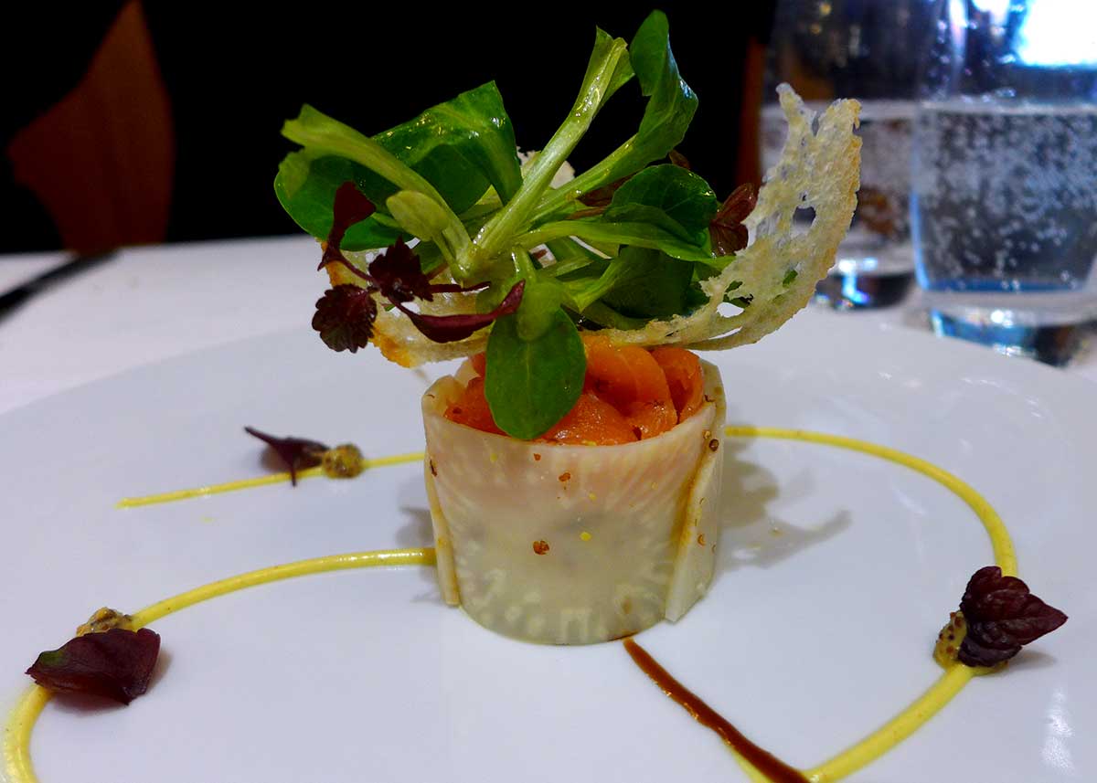 Restaurant LA COUPOLE : Cœur de saumon mi-fumé et rémoulade de céleri