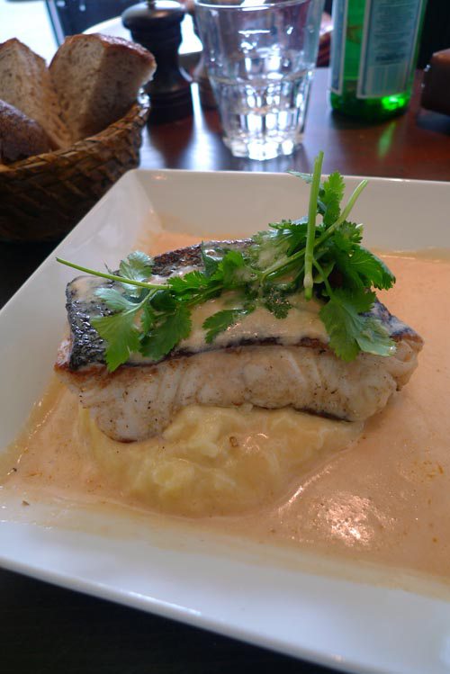 Restaurant La Garçonnière, Le cabillaud au jus de langoustine