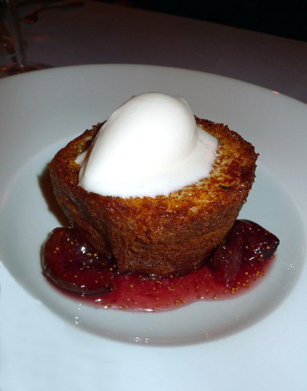 Restaurant La Méditerranée, rioche perdu avec confiture de figues maison