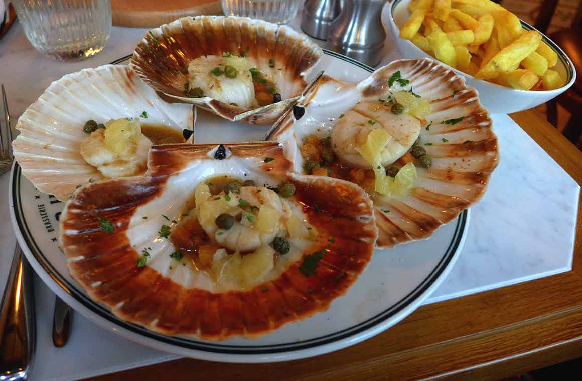 Brasserie Victor Hugo, coquilles Saint-Jacques