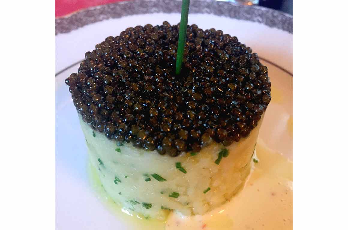 Restaurant Lapérouse : Charlotte de pommes de terre avec caviar