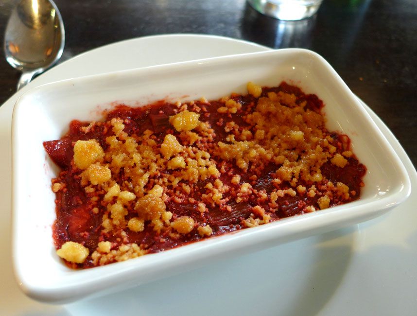 Restaurant La Table d'Eugénie, crumble fraise