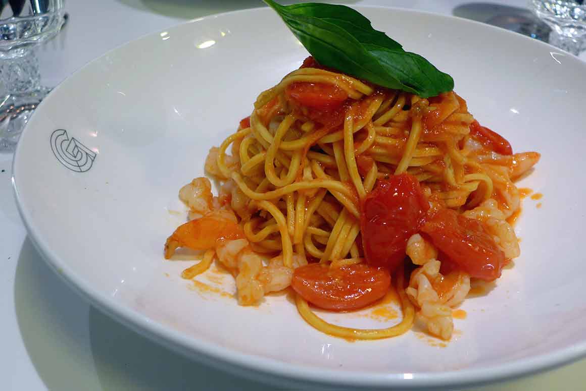 Restaurant Giusé, spaghettis et gambas