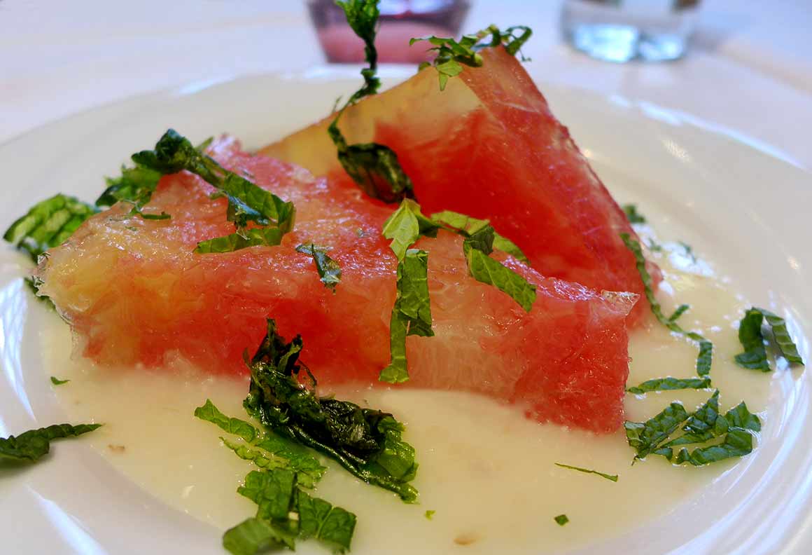 Restaurant L'Alchimie : Trio de pamplemousses