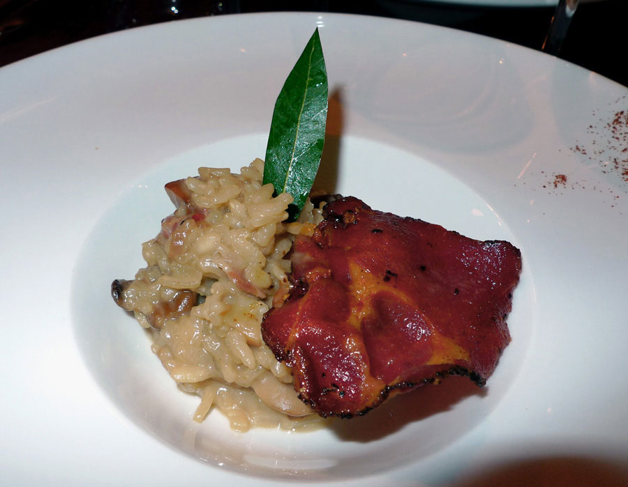 Restaurant L'Alivi, risotto coppa et champignons