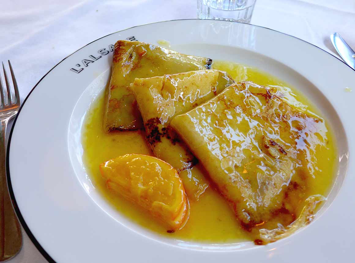 Restaurant L'Alsace, Les crêpes flambées