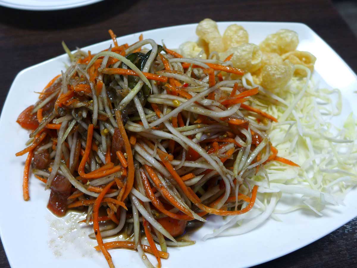 Restaurant Lao Douang Chan, Salade de papaye