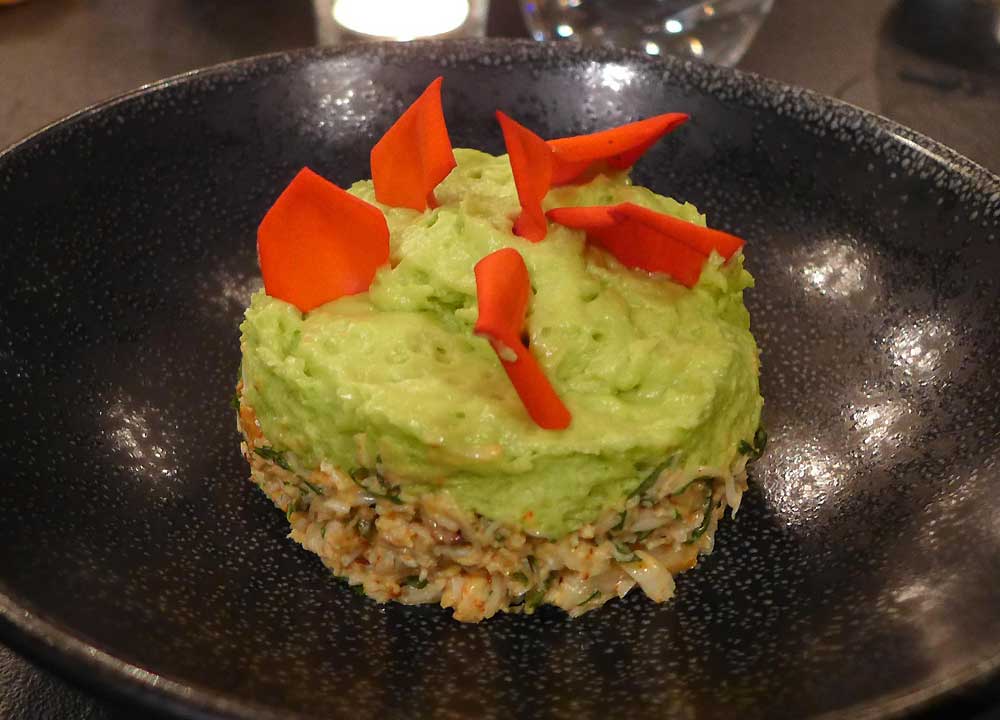 Restaurant Atelier des Artistes, Crabe et chantilly d'avocat