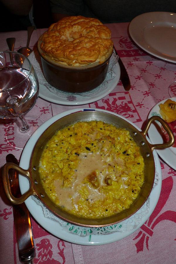 Auberge Bressane, oeufs brouillés aux truffes 