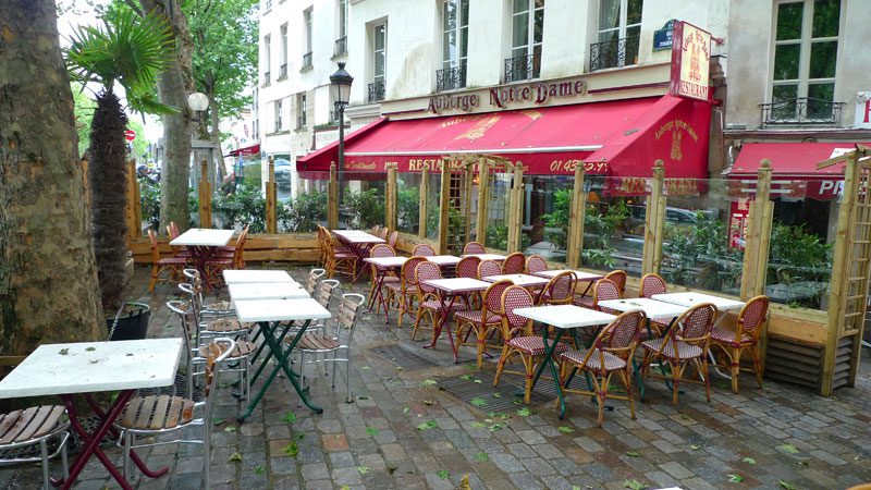 Auberge Notre Dame, la terrasse