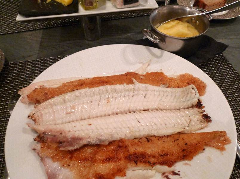 Restaurant Le Bar à Huîtres Ternes : Sole meunière et purée de pommes de terre