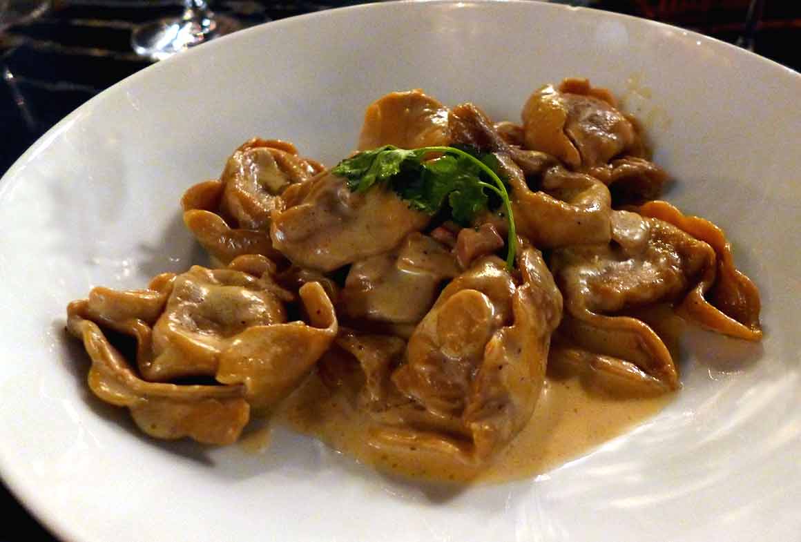 Restaurant L'Ecluse, tortellinis aux cèpes