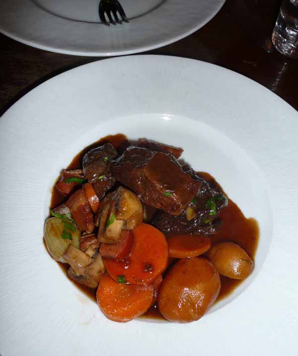 Restaurant Les Papilles, bœuf bourguignon