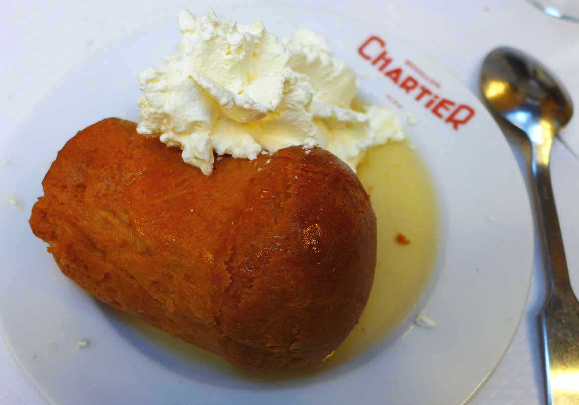 Restaurant Bouillon Chartier, Baba au rhum chantilly