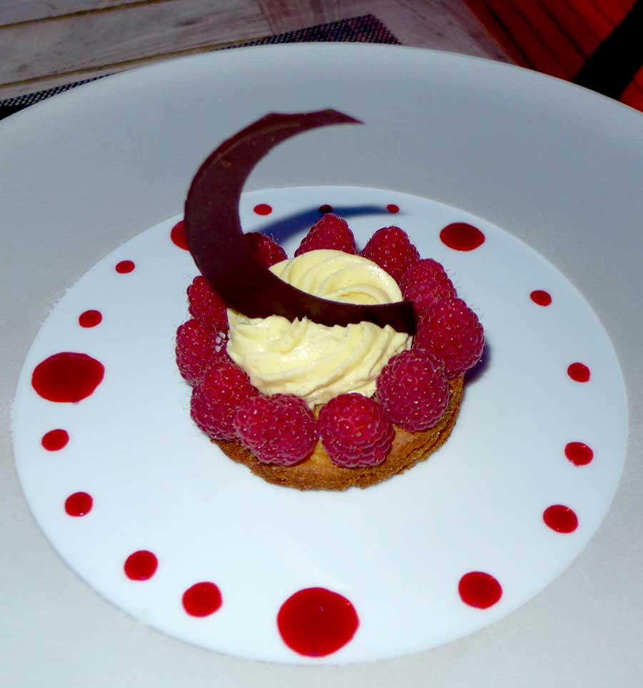 Restaurant Le Château des Tourelles : Tarte framboise