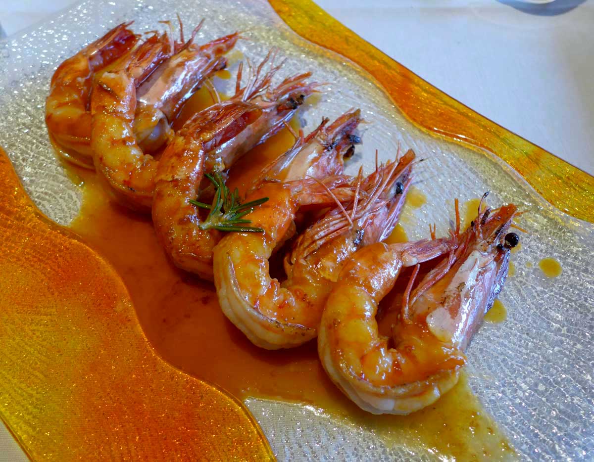 Restaurant Le Duc, Crevettes sautées sauce piquante