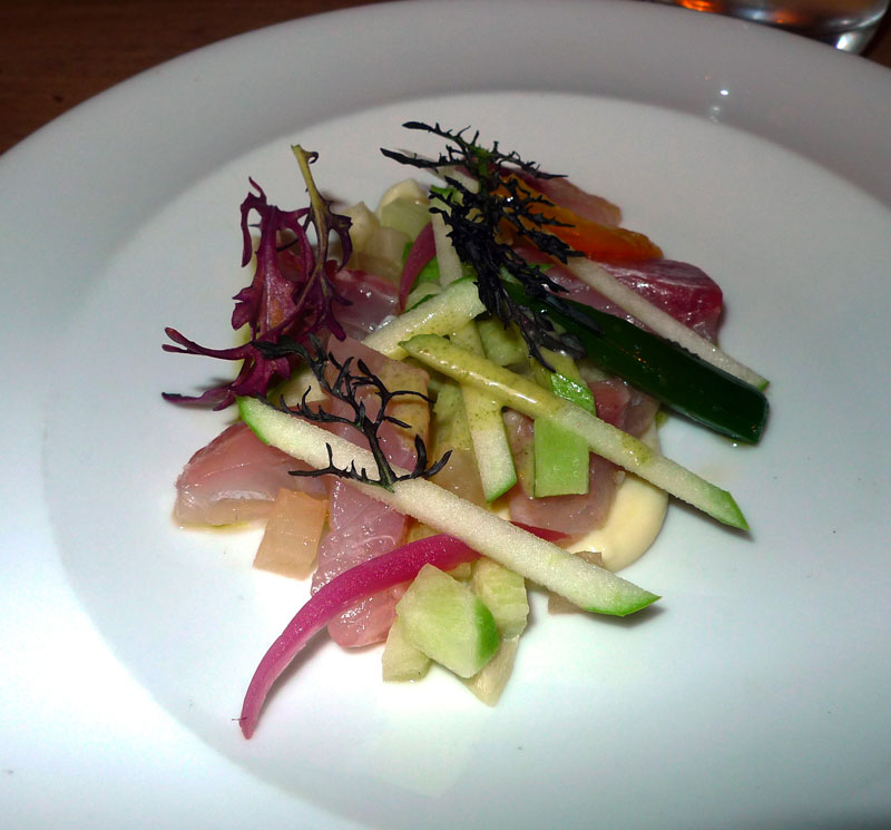 Restaurant Le Galopin, La daurade avec panais et purée de poireaux 