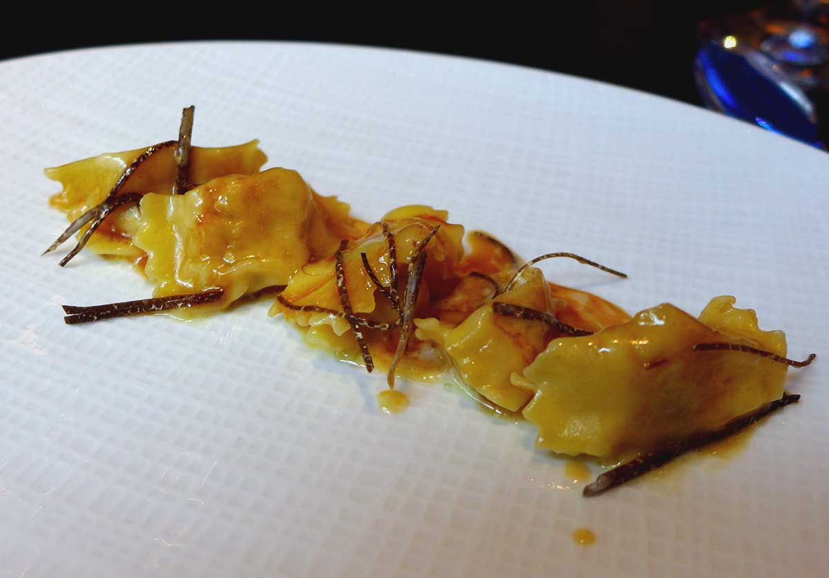 Restaurant Le George : Raviolis Del Plin de pintade