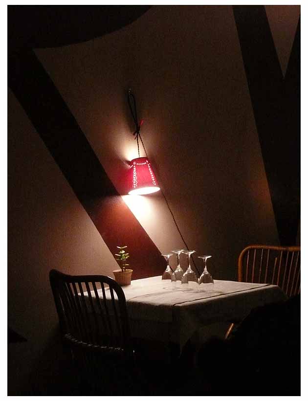 Restaurant Le Messager, table discrète