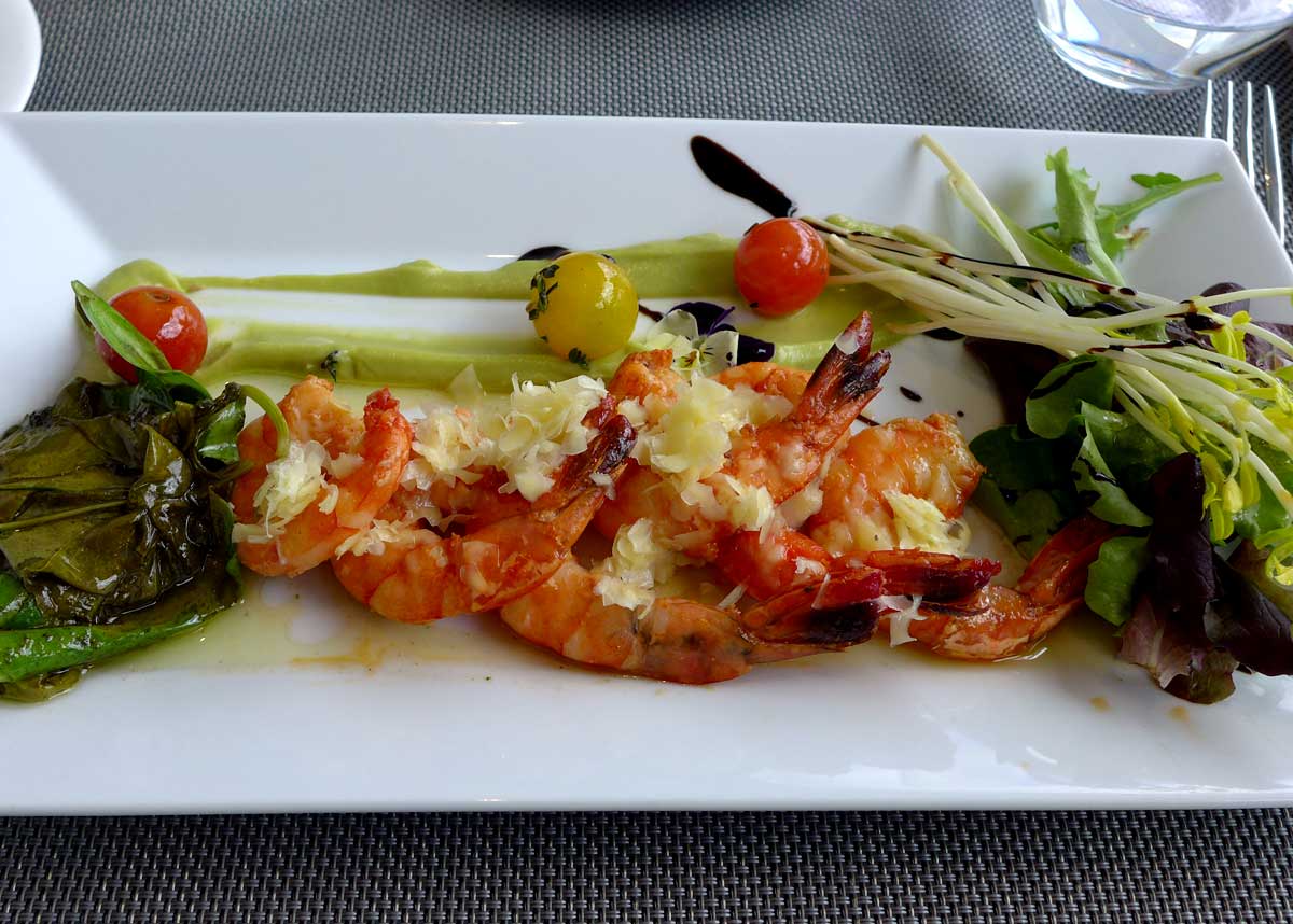 Restaurant Le Miroir : Salade de gambas