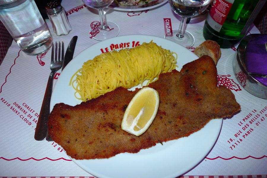 Restaurant Le Paris Seize, L'escalope milanaise 