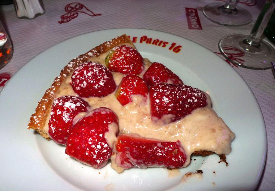 Restaurant Le Paris Seize, La tarte aux fraises maison
