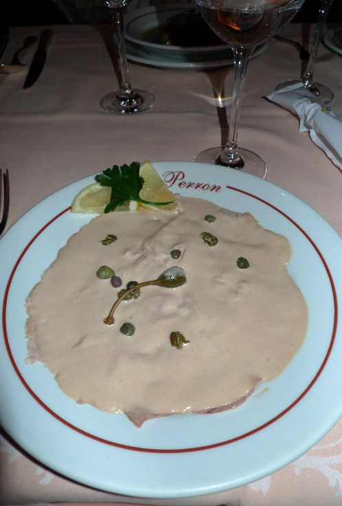 Restaurant Le Perron, vitello tonnato 