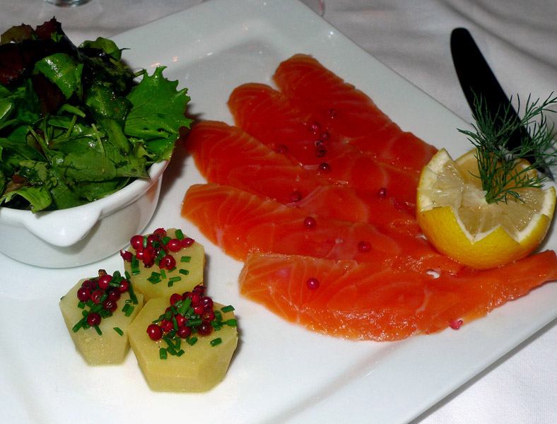 Restaurant Le Petit Daru, filet Royal de saumon