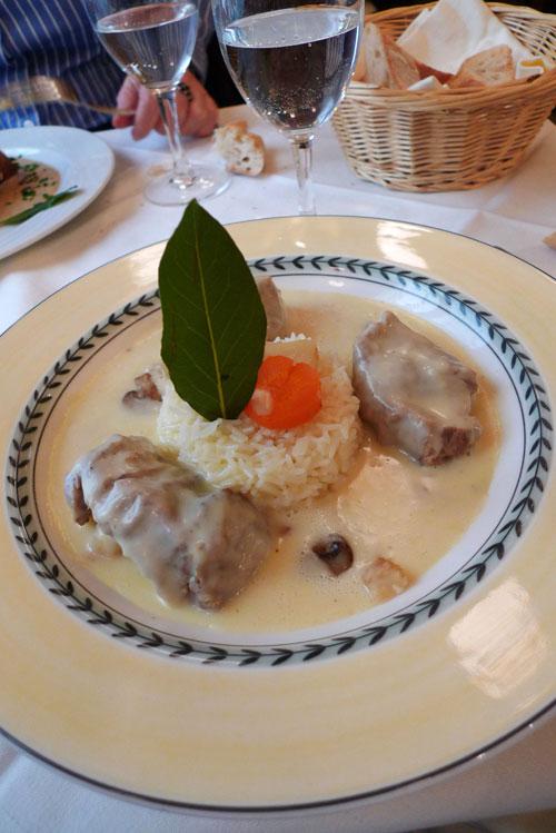 Bistrot Le Petit Rétro, La blanquette de veau à l'ancienne riz basmati