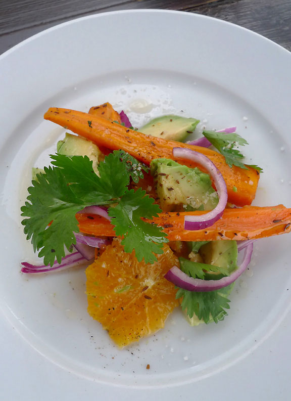 Restaurant Le Récif : Salade de carottes avec avocat et agrume