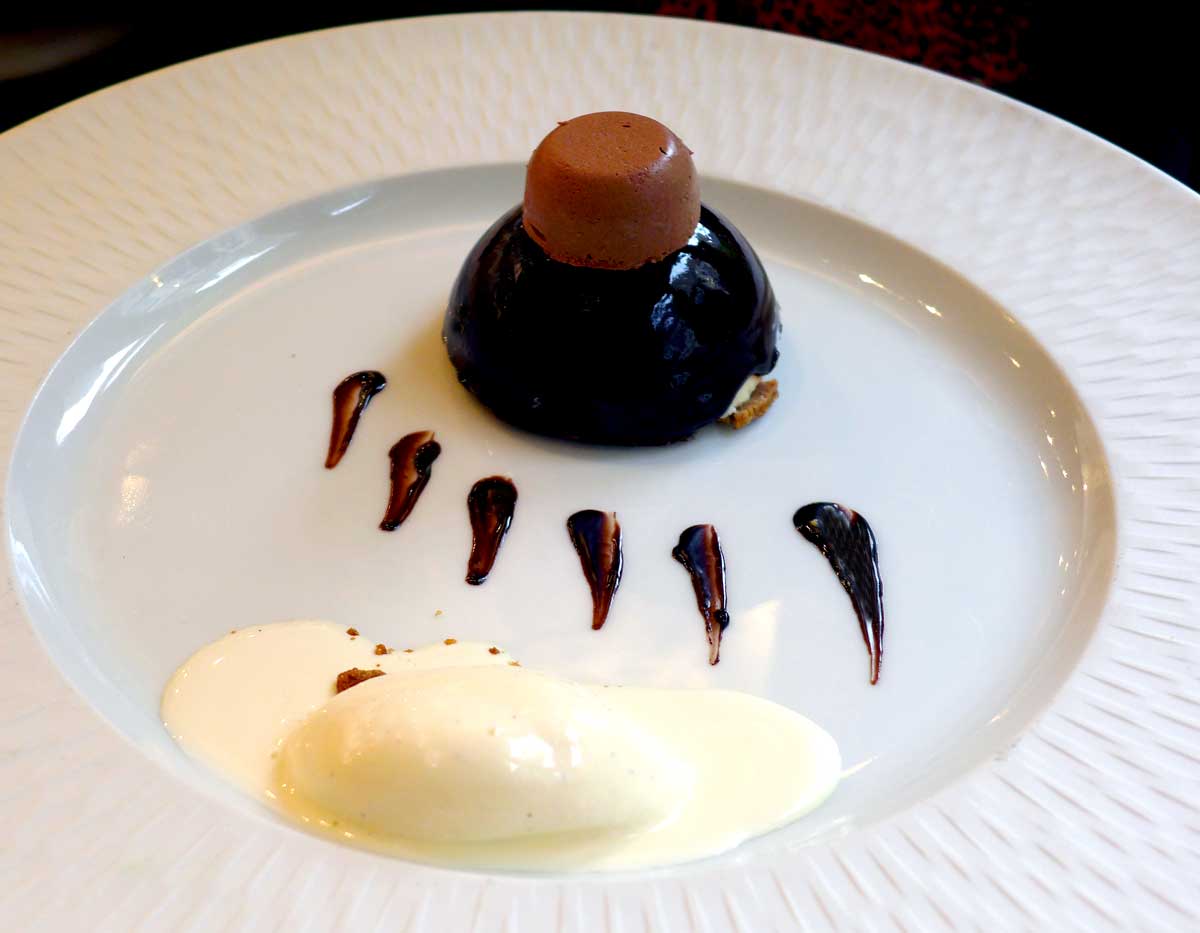 Restaurant LE RELAIS DU PARC : Coque chocolat et vanille