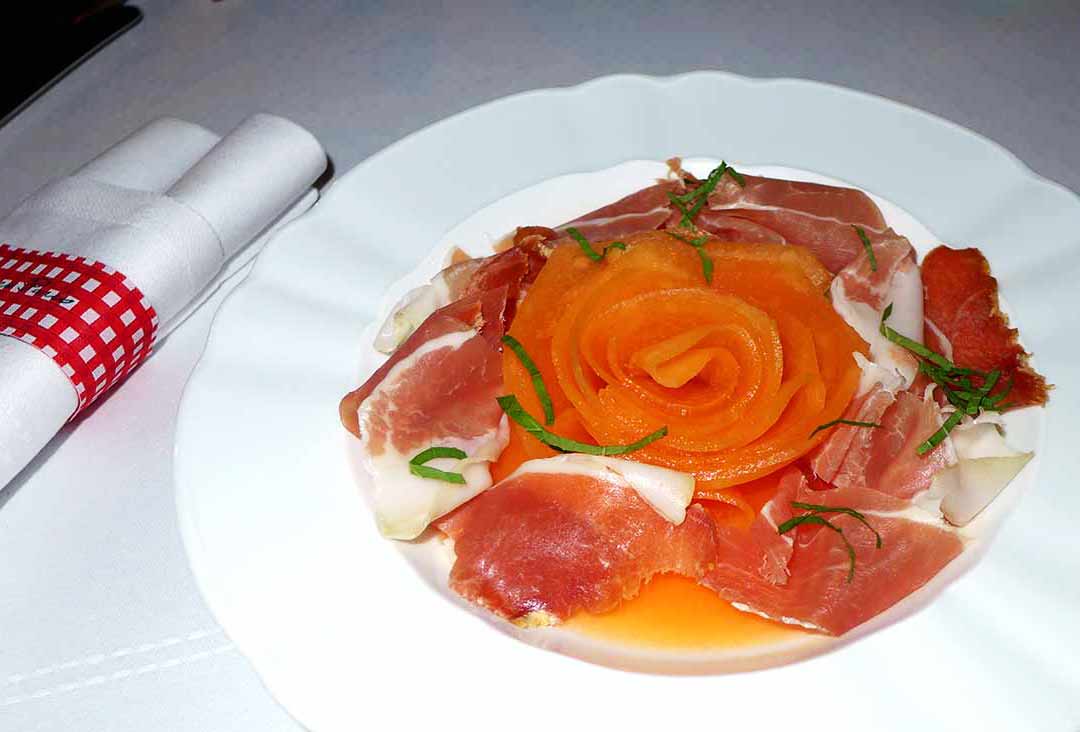 Restaurant Le Saint James, Melon et jambon de Trevélez