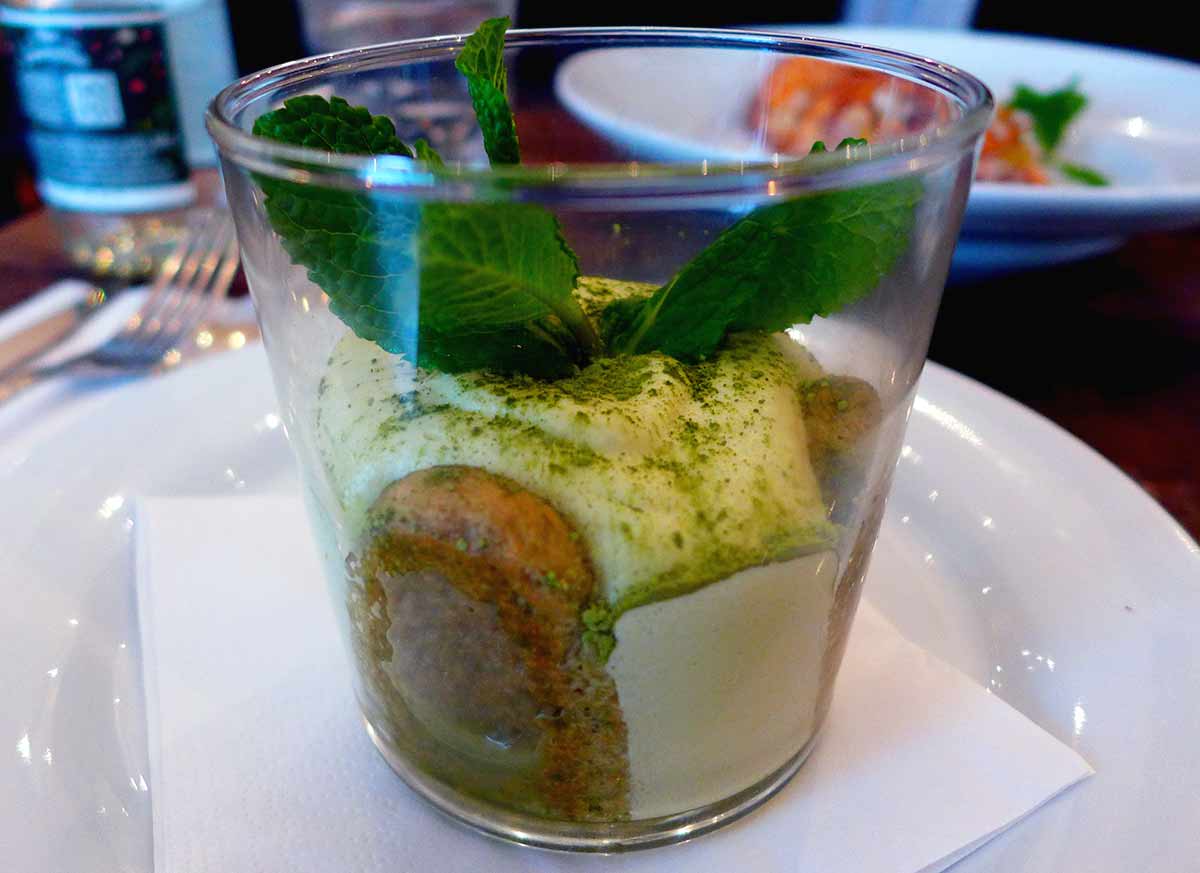 Restaurant Le Spicy Home, tiramisu matcha japonais