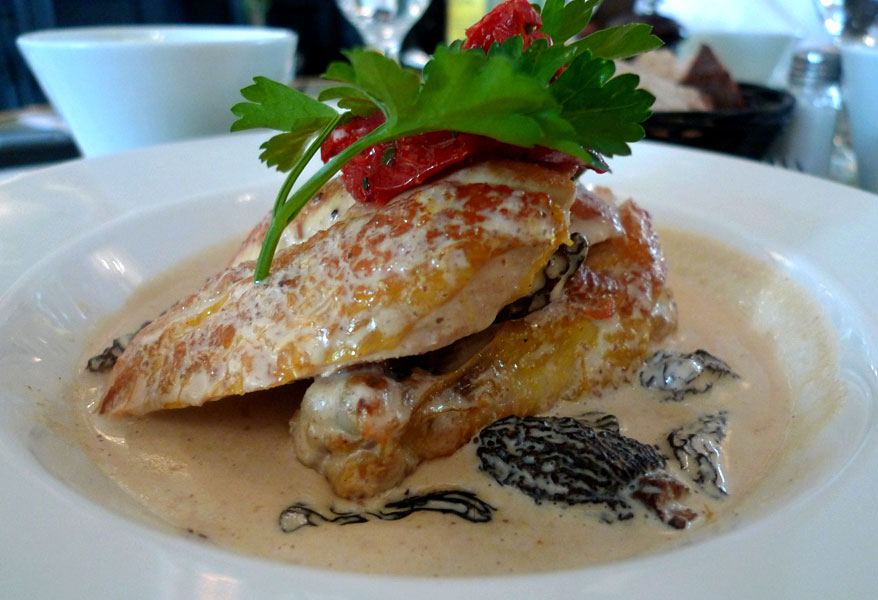 Restaurant Le Tournesol, Suprême de poulet aux morilles