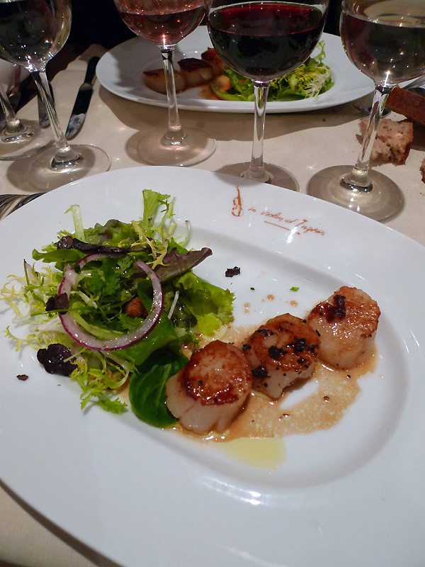 Restaurant Le Violon d'Ingres,  salade de noix de coquilles Saint-Jacques 