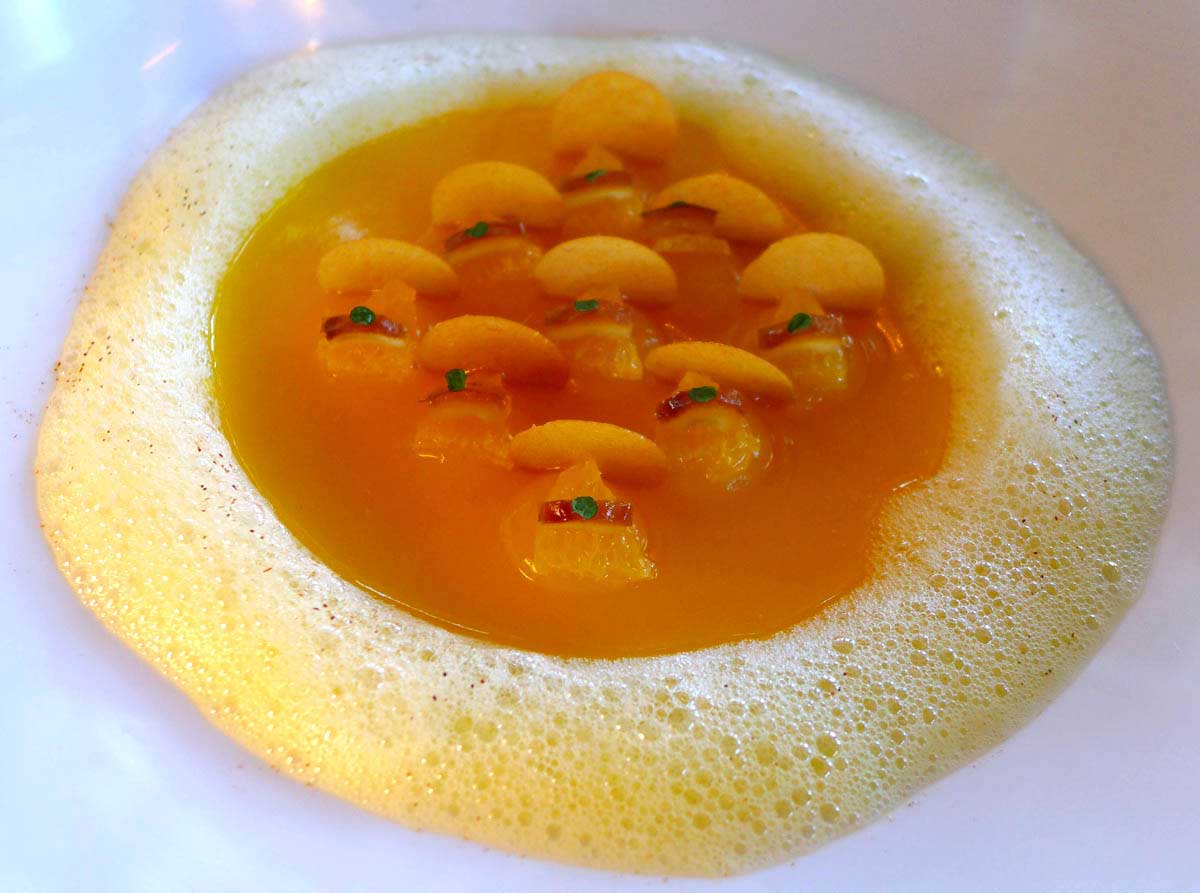 Restaurant Ledoyen : Perles d'orange et petites arlettes
