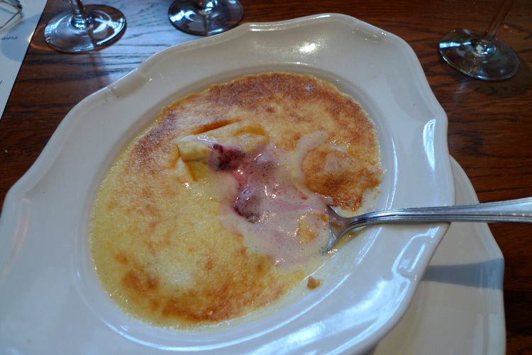 Restaurant Les Botanistes, Le gratin de framboises