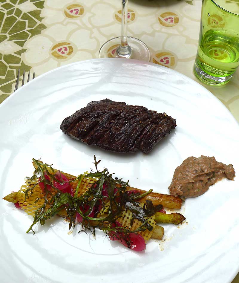 Restaurant Les Climats, onglet de boeuf 